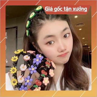 Bờm tóc Hàn quốc đính hoa quả cho bé gái ,đáng yêu ,có kẹp giữ tóc ,nhựa CAO CẤP