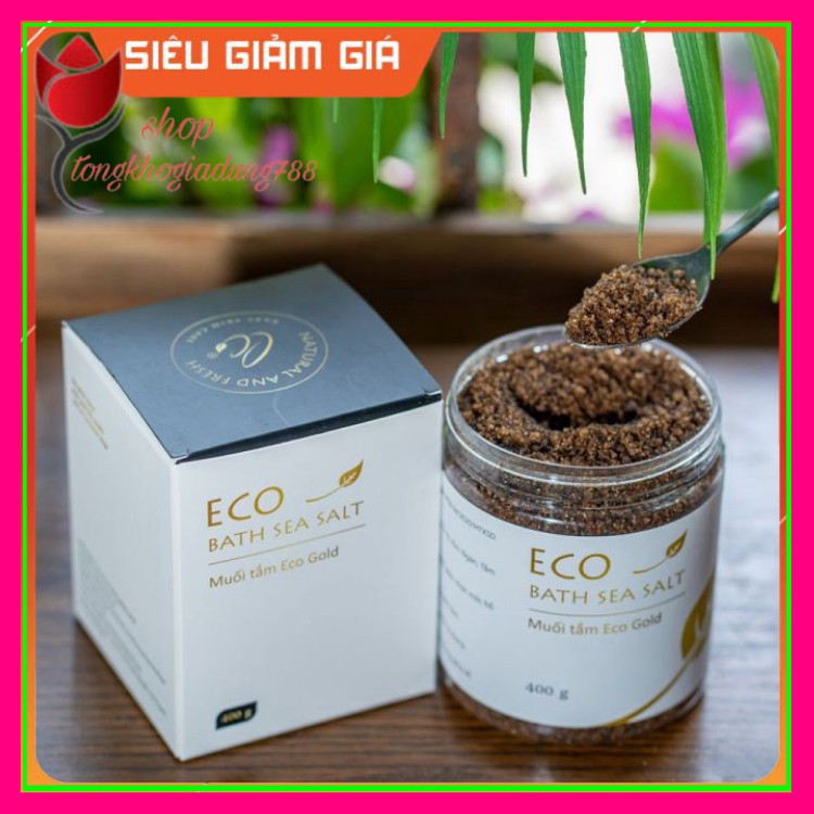 MUỐI TẮM BÉ ECOGOLD 400G AN TOÀN TUYỆT ĐỐI CHO DA NHẠY CẢM- LÀM SẠCH, KHÁNG KHUẨN, GIẢM MẨN NGỨA, RÔM SẢY, MỤN