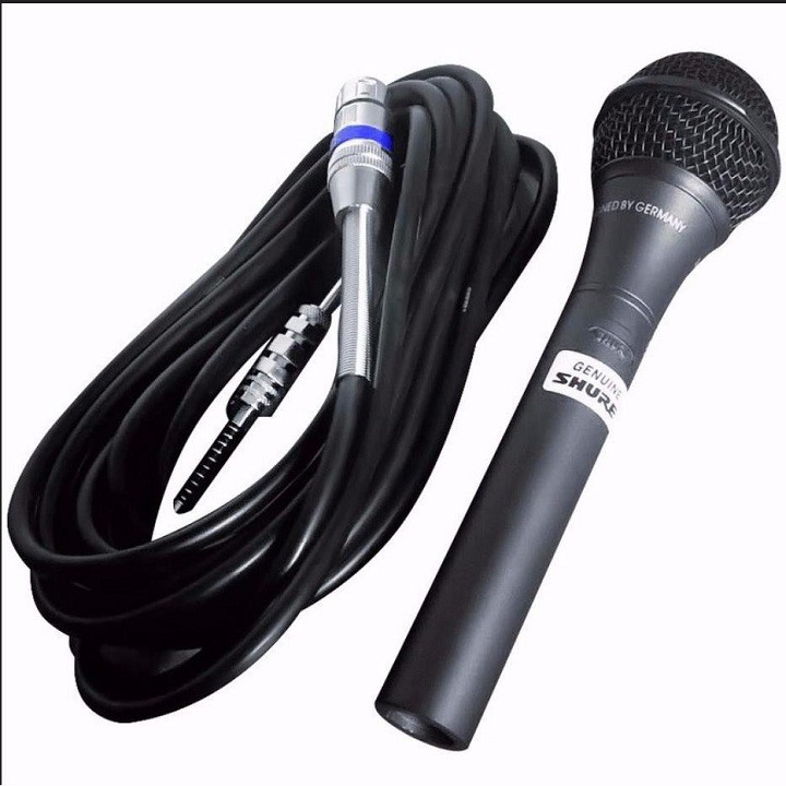 Micro Có Dây Karaoke SHURE SM-959 Dùng Cho Người Tập Hát Và Người Hát Chuyên Nghiệp Full Box Tặng Kèm Bao Da