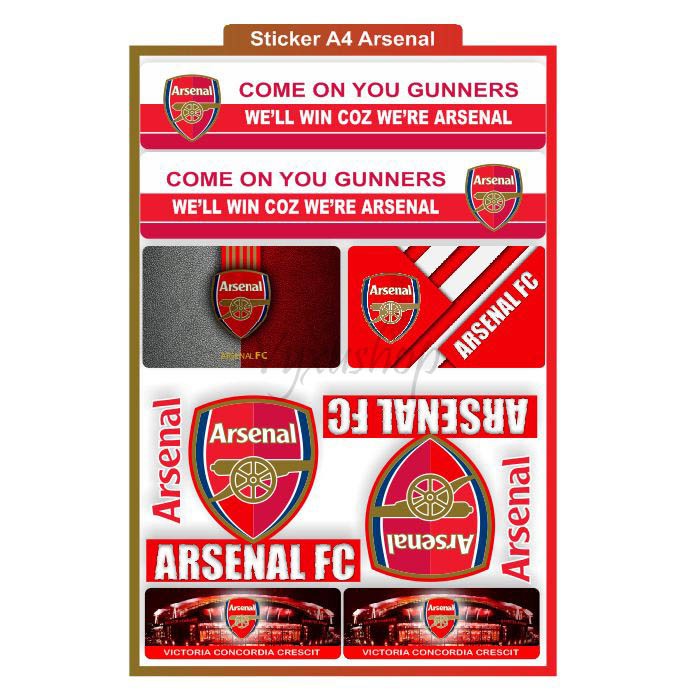 Decan sticker dán trang trí xe, laptop, điện thoại, mũ bảo hiểm câu lạc bộ bóng đá, đá banh arsenal,chelsea,Liverpool