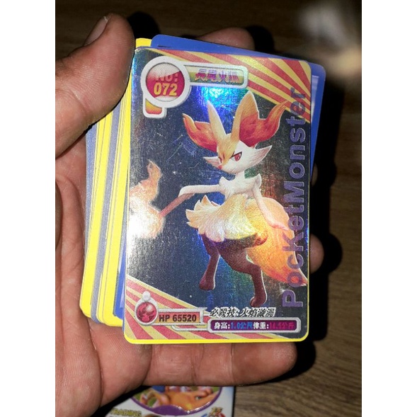 Sét 3 bộ có 111 thẻ bài Pokemol bằng giấy bóng cứng