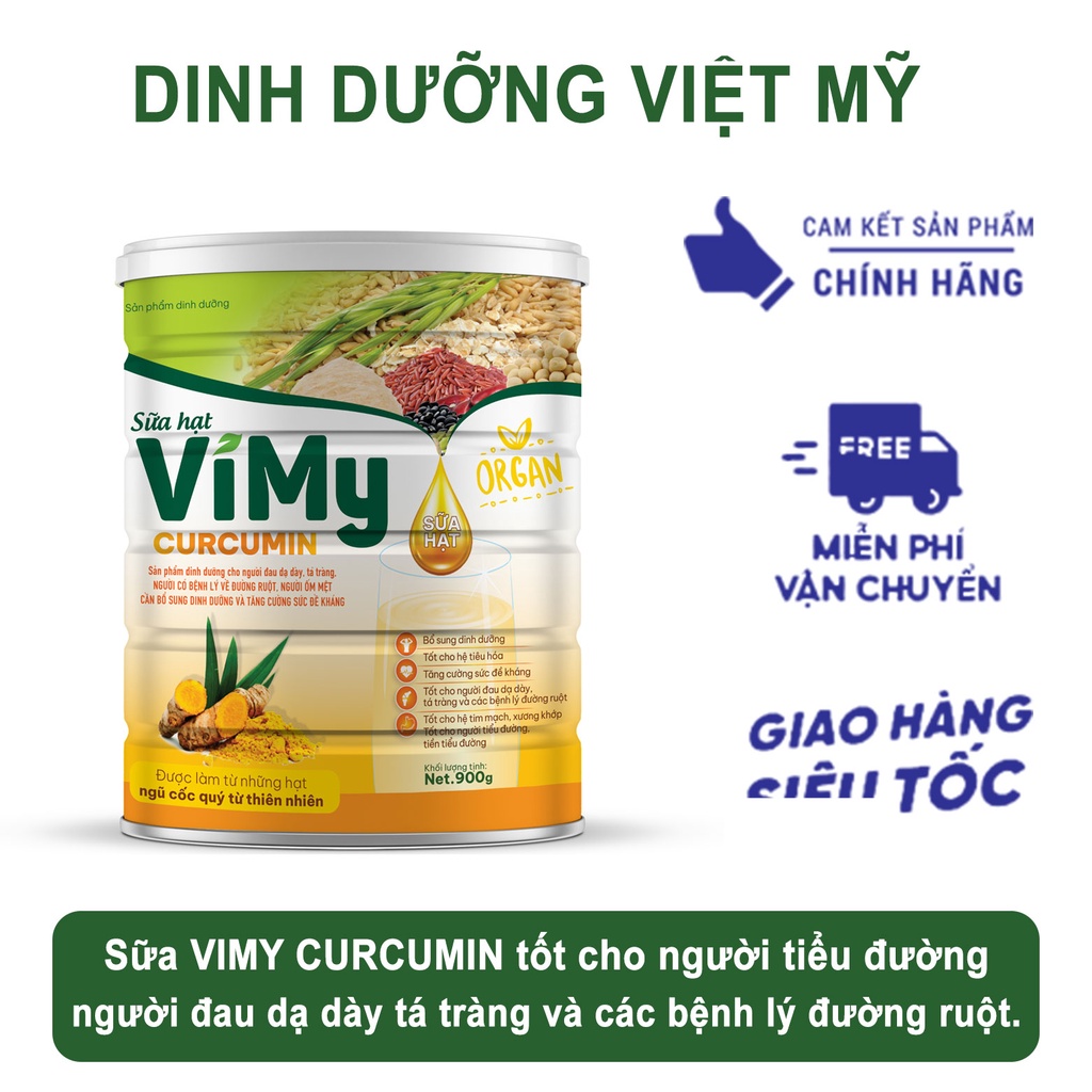 Sữa hạt nghệ VIMY Curcumin tốt cho người tiểu đường đau dạ dày tá tràng