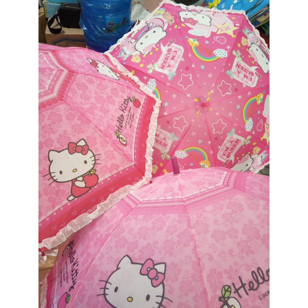 Ô Che Mưa Cho Trẻ Em Kitty, Siêu Nhân, Xe, Người Nhện