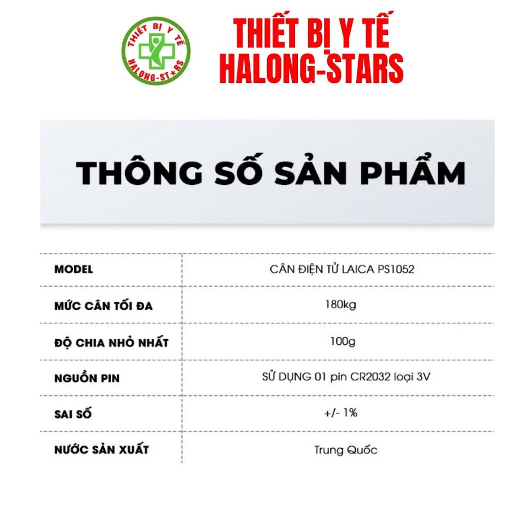 Cân sức khỏe điện tử Laica PS1052 - Dụng cụ kiểm tra và đo trọng lượng cơ thế chính hãng, giá rẻ, hiệu quả