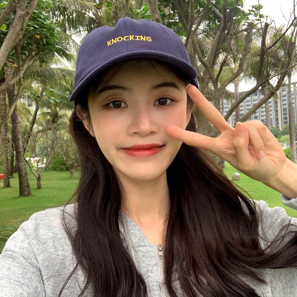 Mũ Lưỡi Trai Màu Sắc Đơn Giản Thêu Chữ Thời Trang Cho Nữ