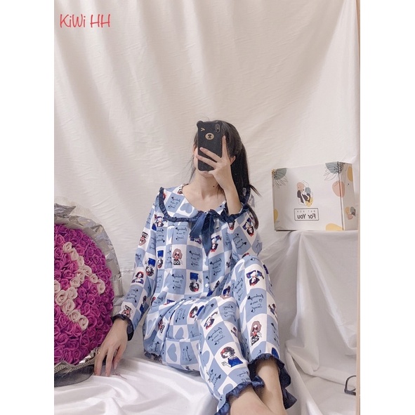 Bộ bầu hình đẹp,sau sinh bèo gấu điệu cổ cánh sen nơ