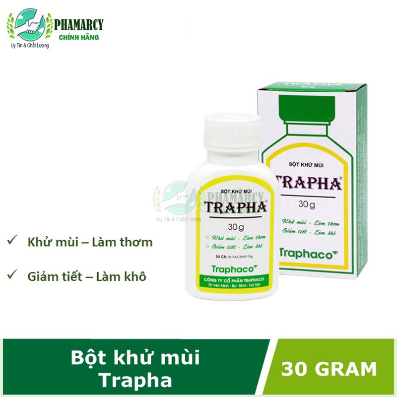 Khử mùi bột khử mùi hôi làm thơm làm khô chân giày Trapha 30g