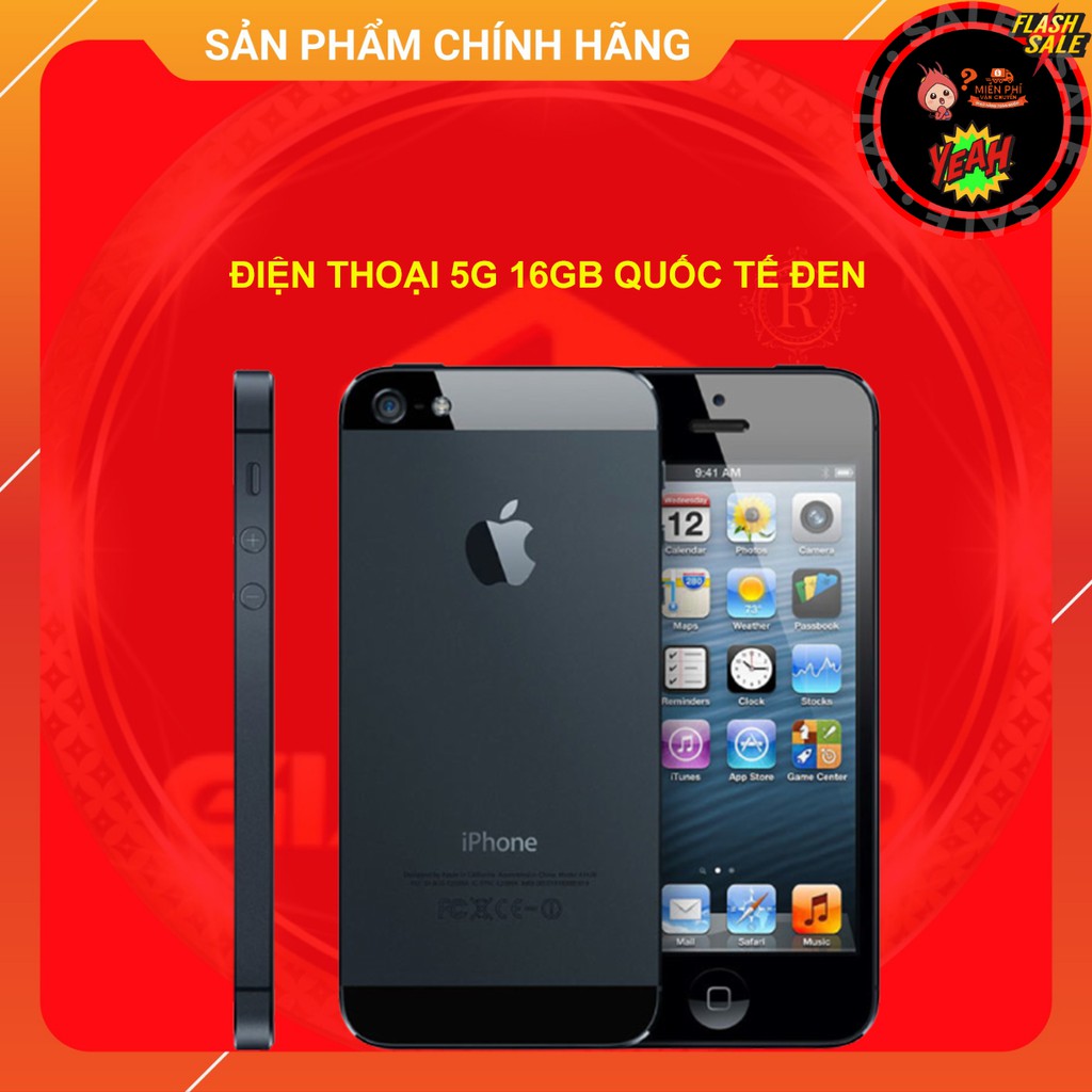 ĐIỆN THOẠI 5s 16GB QUỐC TẾ MÀU ĐEN ( CHÍNH HÃNG ) chơi game, học zoom, lướt web