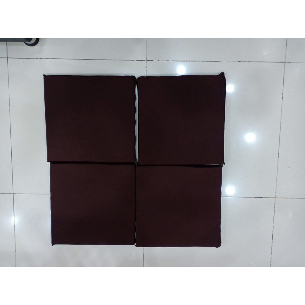 COMBO 4 Nệm VUÔNG Ngồi Bệt có kéo khóa màu NÂU kích thước 40x40x3 cm. NHO NHÃ THANH TỊNH....