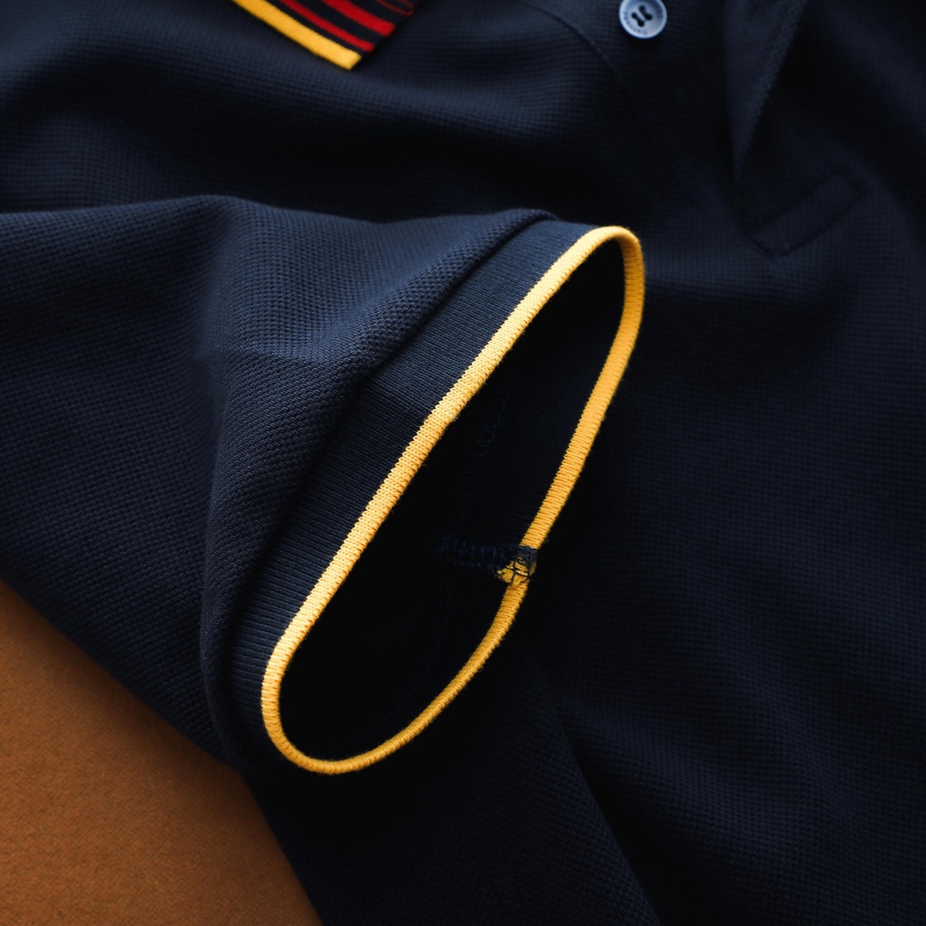 Áo Polo nam Satoshi Diamond Pique SAPL76 Viền cổ sọc nhuyễn tay ngắn