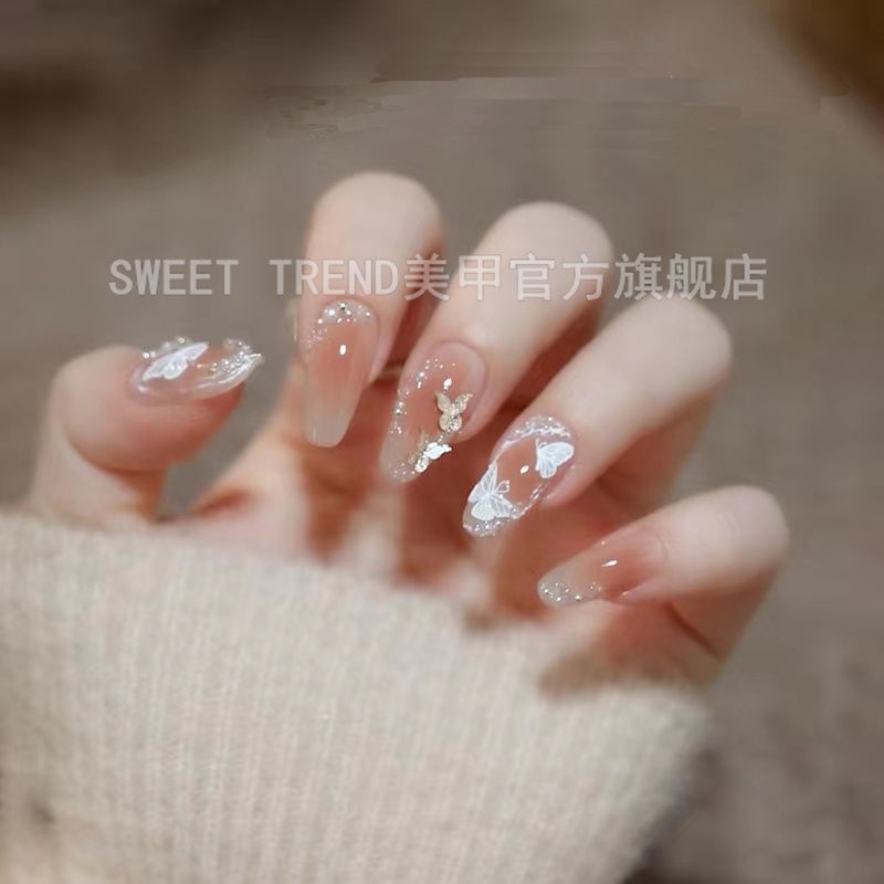 Hạt ngọc trai STZPRONAIL hình bướm 3D bằng kim loại trang trí móng tay nghệ thuật