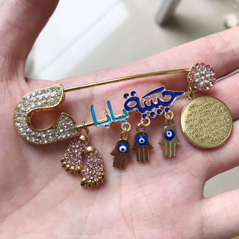 Cài Ngực Áo Thiết Kế Hình Con Mắt Quỷ Thổ Nhĩ Kỳ Thời Trang