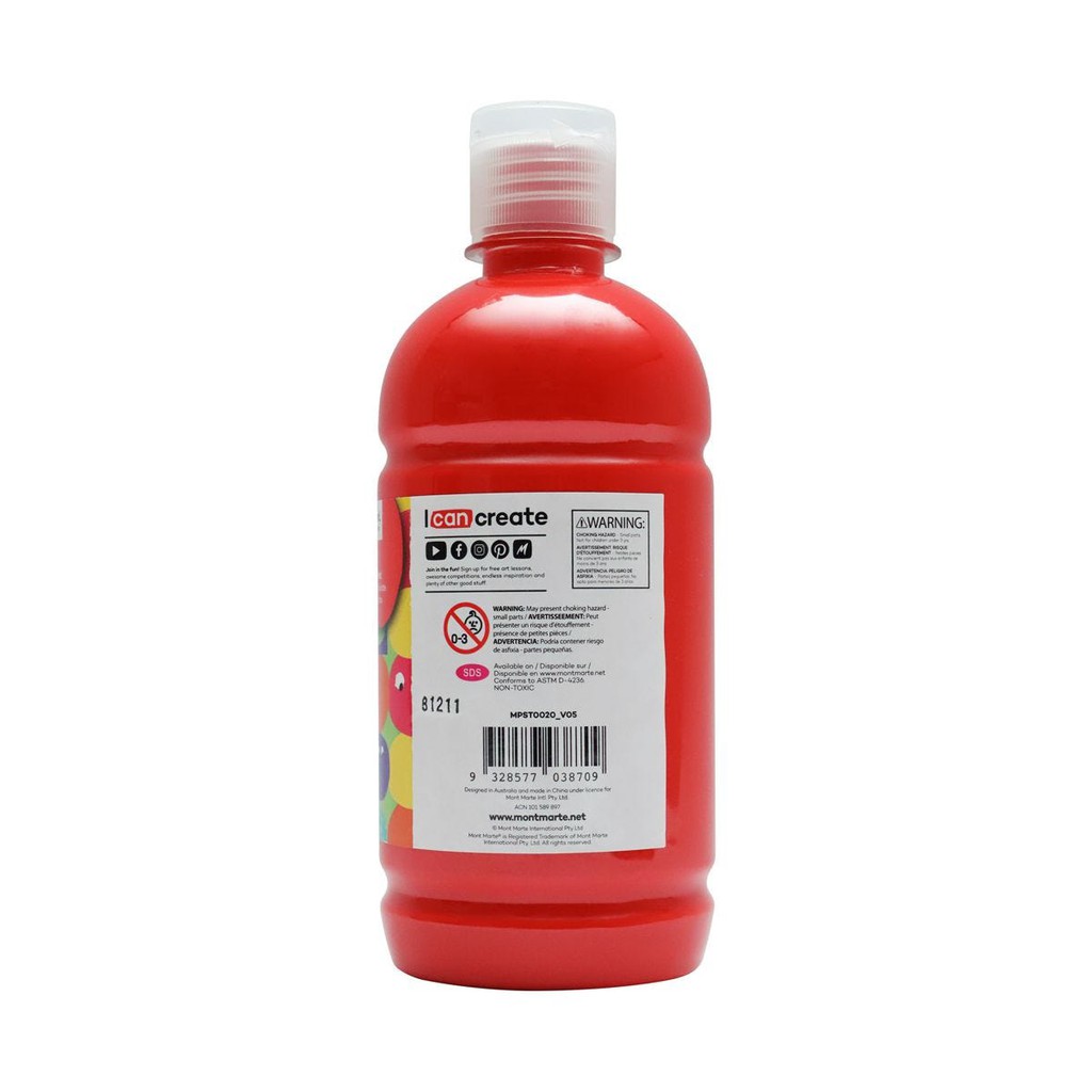 Màu Nước Poster Paint Mont Marte 500ml - Scarlet - MPST0020