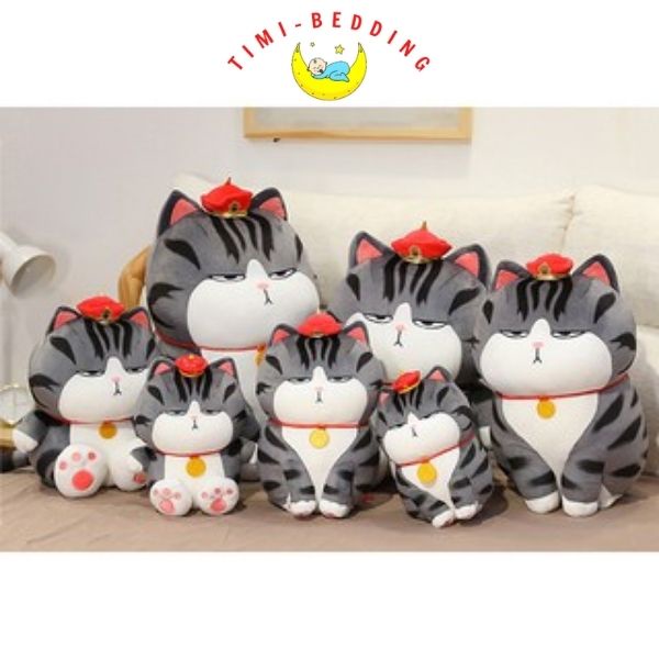 Gấu bông con mèo hoàng thượng - Mèo bông béo, cute, khổng lồ, giá rẻ kích thước 40cm, 50cm, 70cm và 90cm– Timibedding