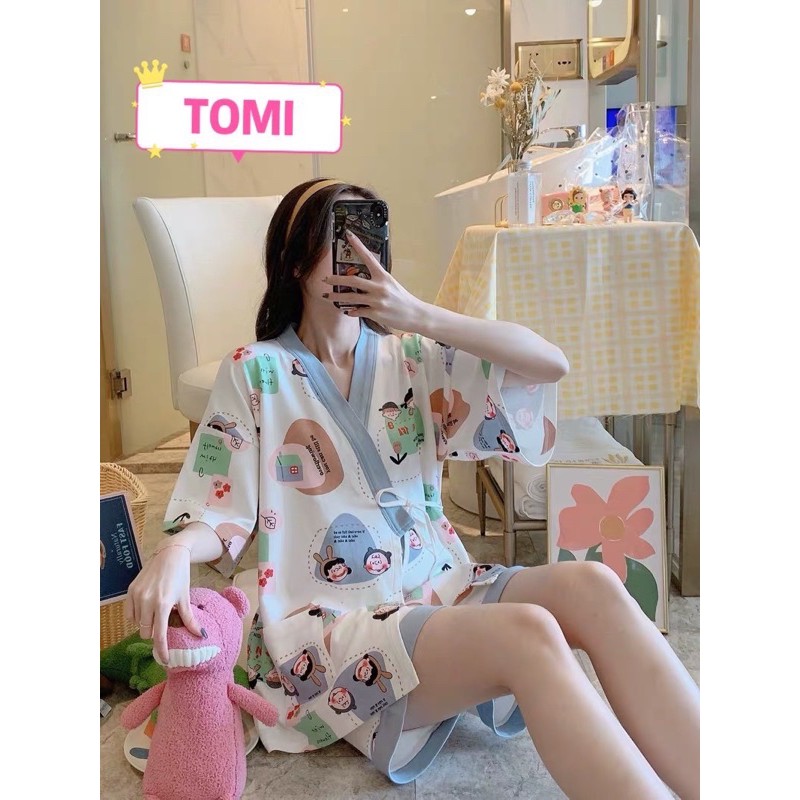 Đồ Ngủ Pijama Nữ Cao Cấp - Đồ Ngủ Pijama Nữ Cao Cấp chất cotton dày mịn siêu mát - TOMI BOITIQUE