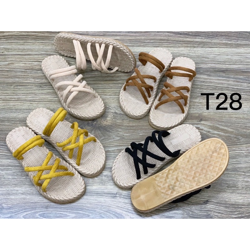(Xả hàng) Sandal đế cói MAILIAA quai chéo bảng (2 kiểu)