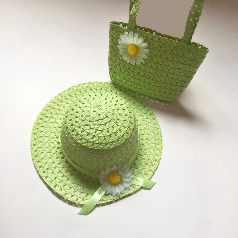 Bộ 2 món đồ đi biển thiết kế hoa hướng dương cho bé gái