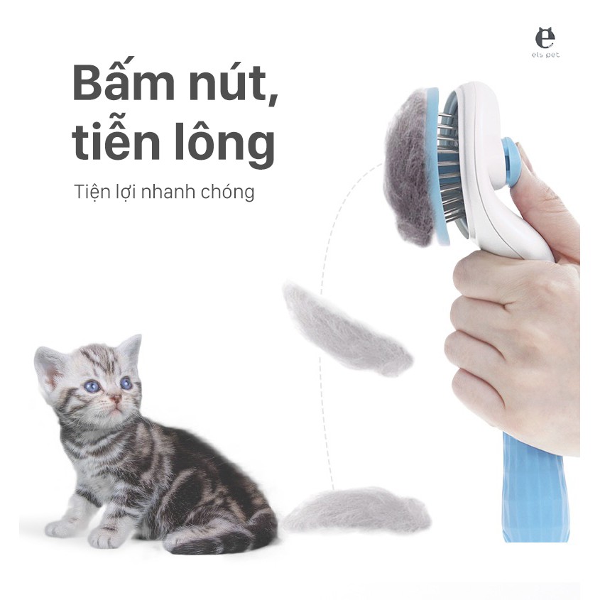 Lược chải lông mèo có nút bấm ELS