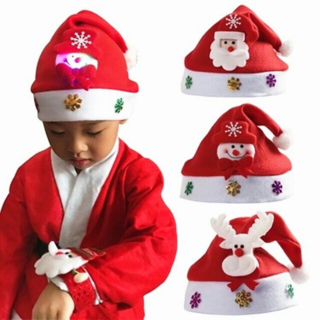 Mũ Noel cho bé có phát sáng - Quà tặng giáng sinh cho bé