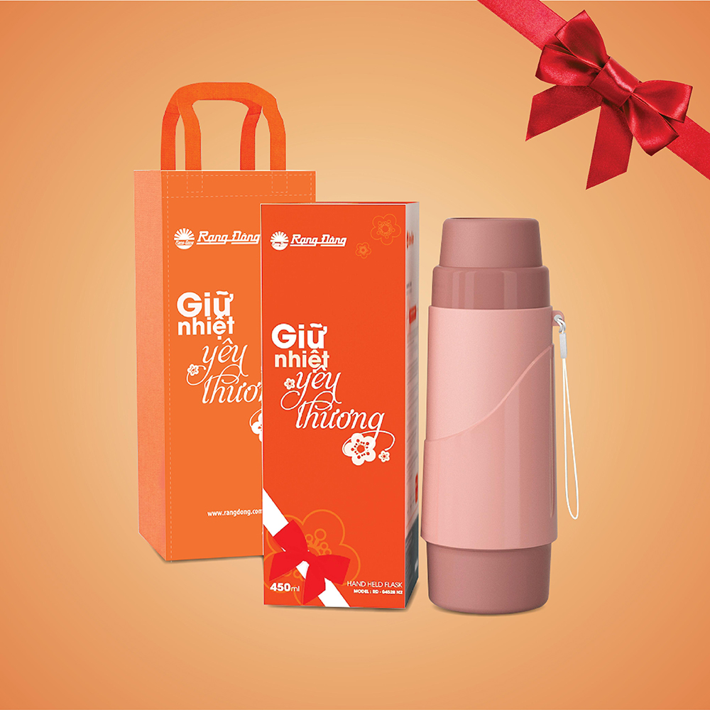 Phích nước mini rạng đông công nghệ ủ ấm giữ nhiệt nóng lên đến 12h và giữ lạnh lên đến 24h dung tích 450ml