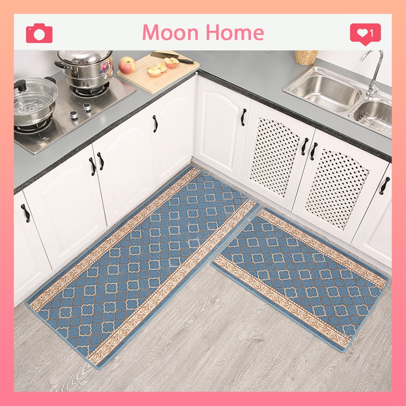Thảm bếp dài chùi chân trang trí trải sàn cao cấp 3D MoonHome 2 kích thước 50x80, 50x120 tùy chọn