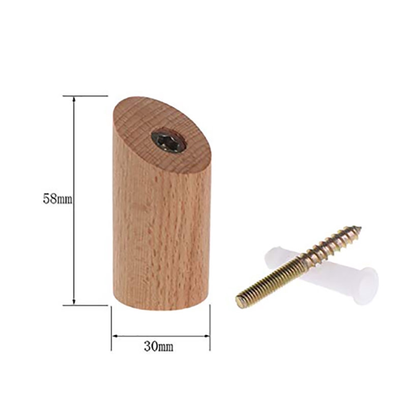 Bộ móc gỗ treo đồ đa năng kèm phụ kiện cao cấp