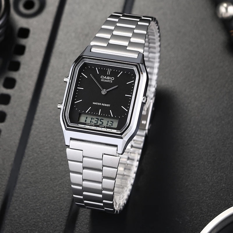 Đồng hồ nam/nữ dây kim loại chính hãng CASIO AQ-230A-1DMQ
