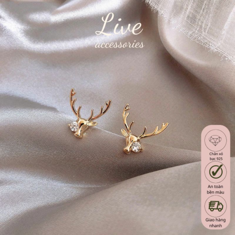 Bông tai nữ hoạ tiết hình thú ngỗ nghĩnh đáng yêu Live Accessories phong cách trẻ chung hiện đại mã 006