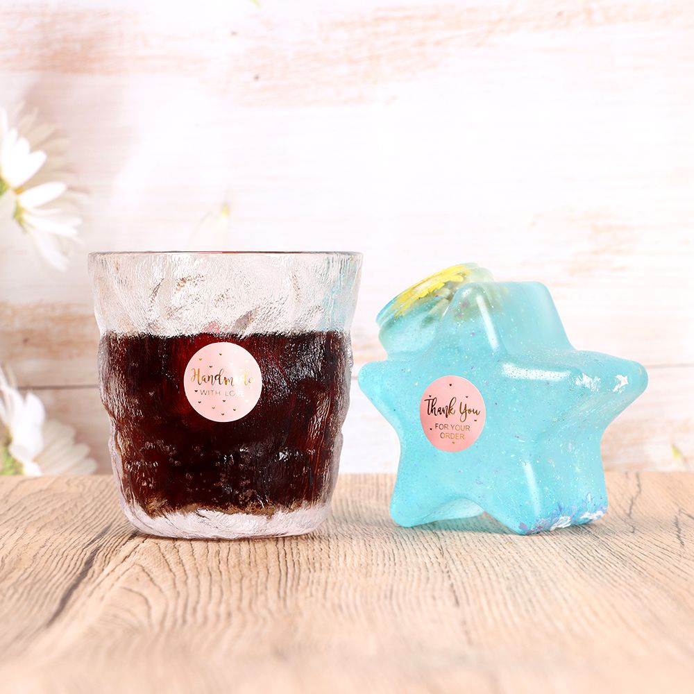 Cuộn 500 Nhãn Dán In Chữ Thank You Độ Dính Cao Dùng Gói Quà Tặng