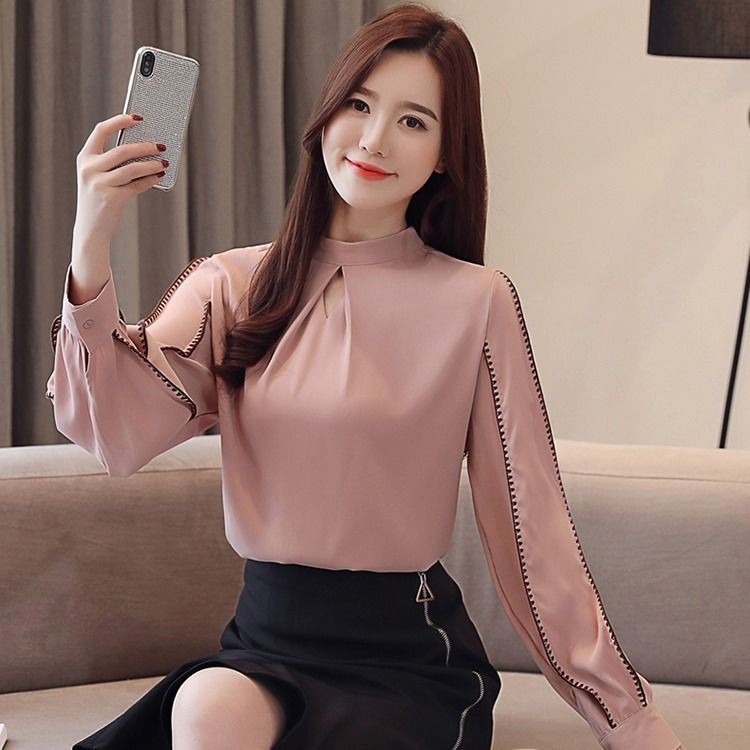 Áo sơ mi trắng nữ kiểu công sở tay bồng khoét giọt lệ viền tay SM186 Candy Fashion | BigBuy360 - bigbuy360.vn