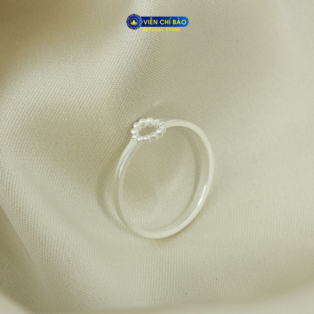 Nhẫn bạc nữ trơn tròn hở chất liệu bạc 925 thời trang phụ kiện trang sức Viễn Chí Bảo N400755