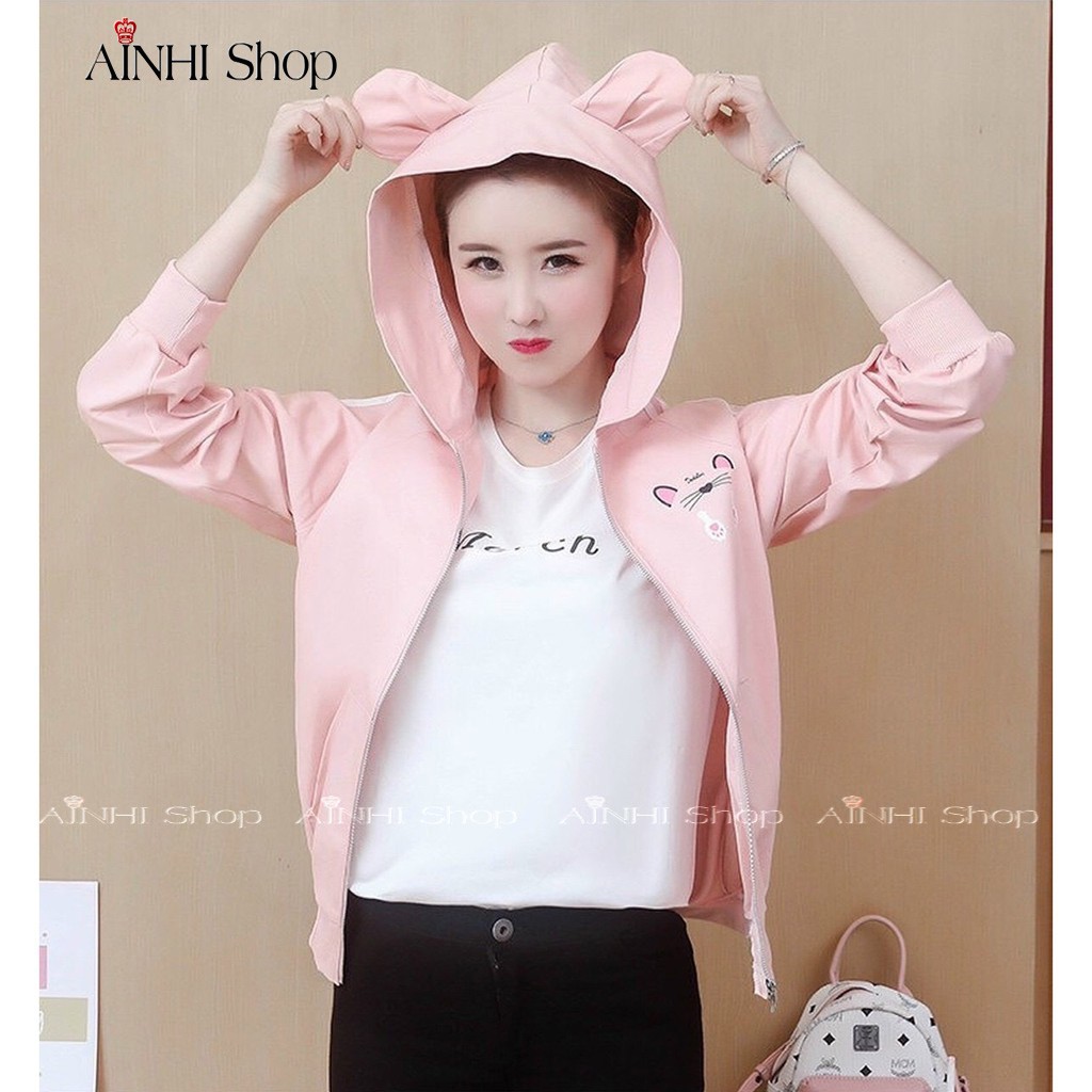 Áo Khoác Nữ ❤️FREESHIP❤️ Áo Khoác Dù Nữ Chống Nắng Xanh Tai Mèo Dễ Thương | BigBuy360 - bigbuy360.vn