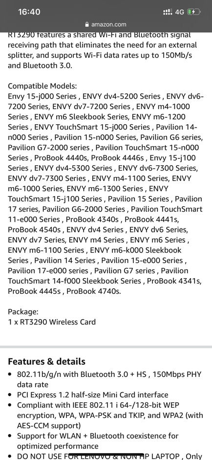 Card wifi laptop HP ProBook 450 G0 ralink RT3290