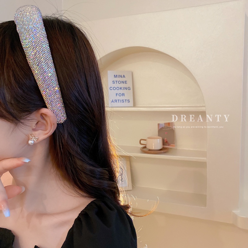 Băng Đô Cài Tóc Hình Đầu Lâu Đính Kim Cương Lấp Lánh Thời Trang Âu Mỹ