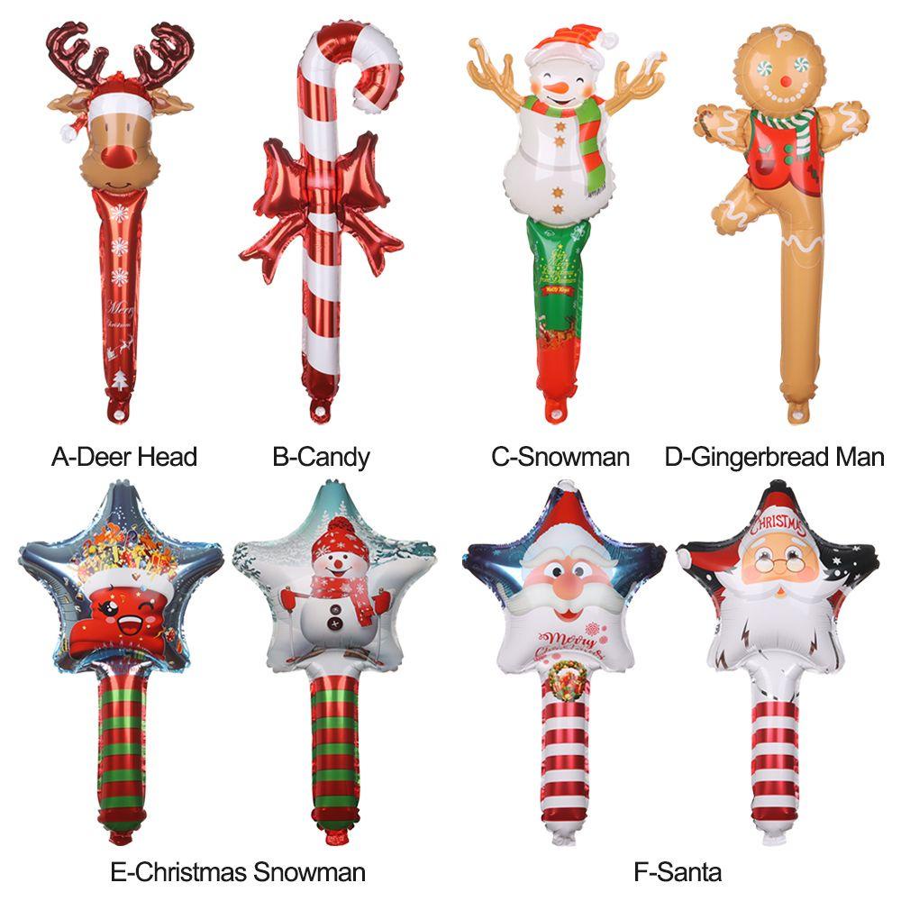 Bong Bóng Lá Nhôm Hình Ông Già Noel / Năm Mới Trang Trí Tiệc Giáng Sinh