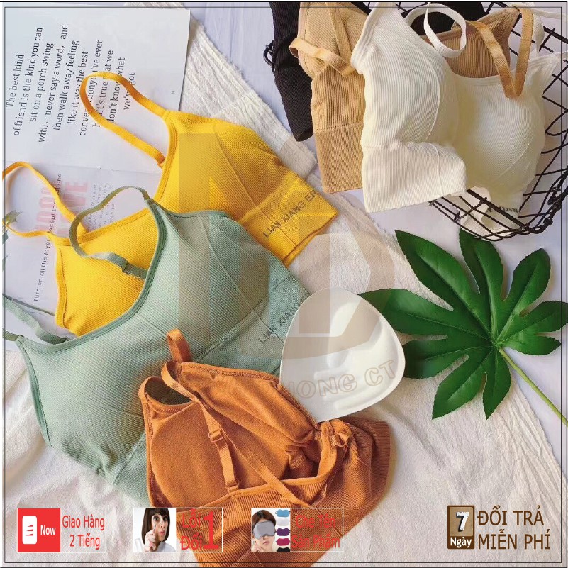 ÁO BRA nữ ÁO BRA len gân tâm đẹp 2 dây khoét lưng hàng loại 1 bao xịn đẹp Zim zim | BigBuy360 - bigbuy360.vn