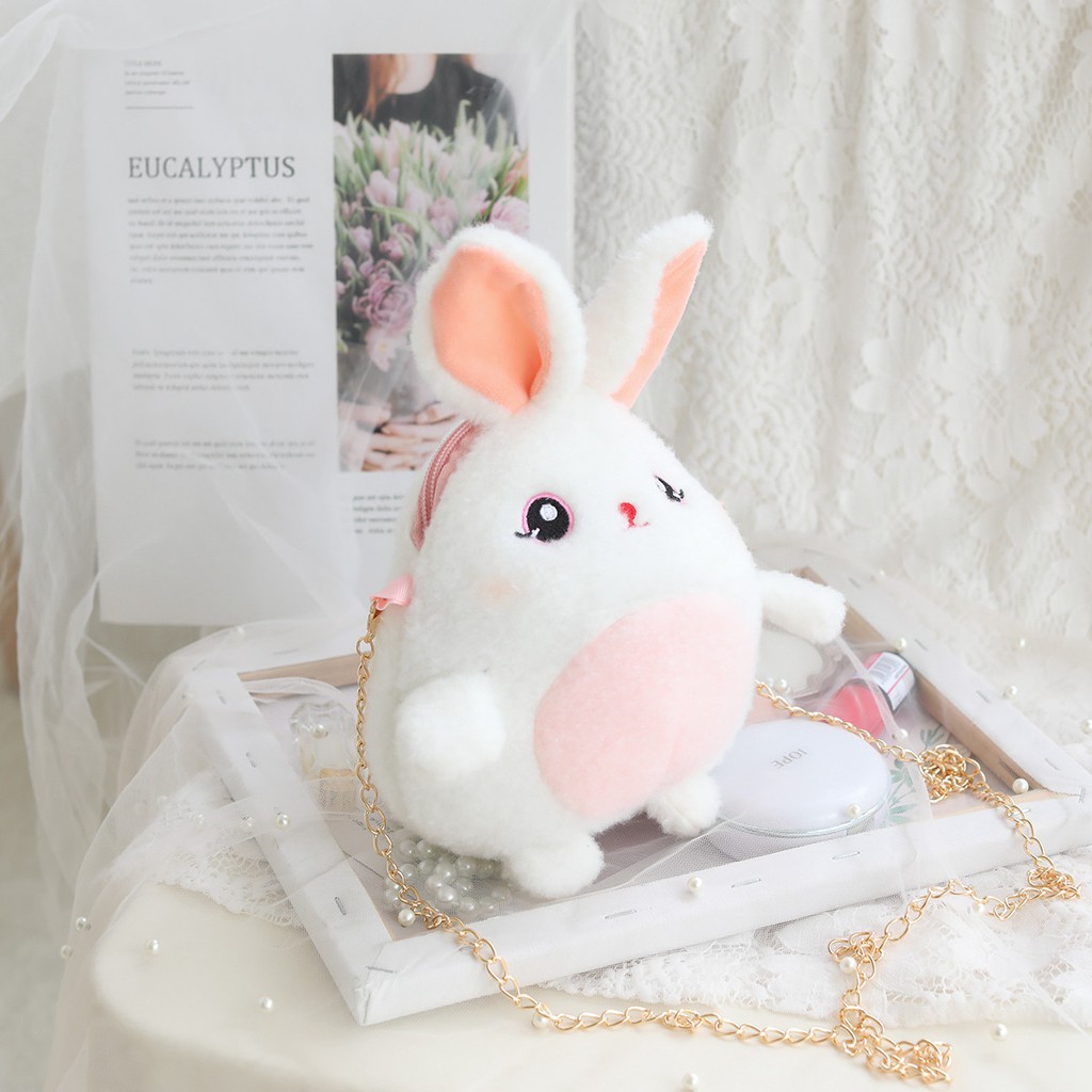 Túi nhỏ đeo vai, hình gấu trúc thỏ trắng dễ thương | BigBuy360 - bigbuy360.vn