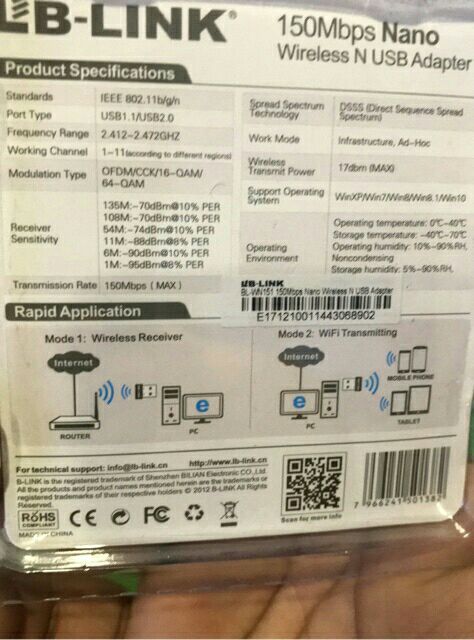 USB THU WIFI LB-LINK 151