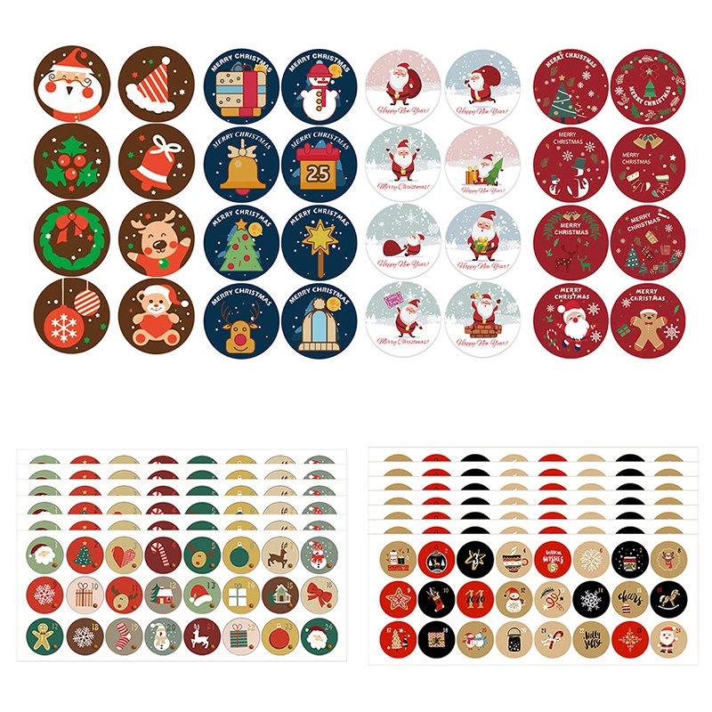 Nhãn Dán Trang Trí Giáng Sinh In Chữ Merry Christmas