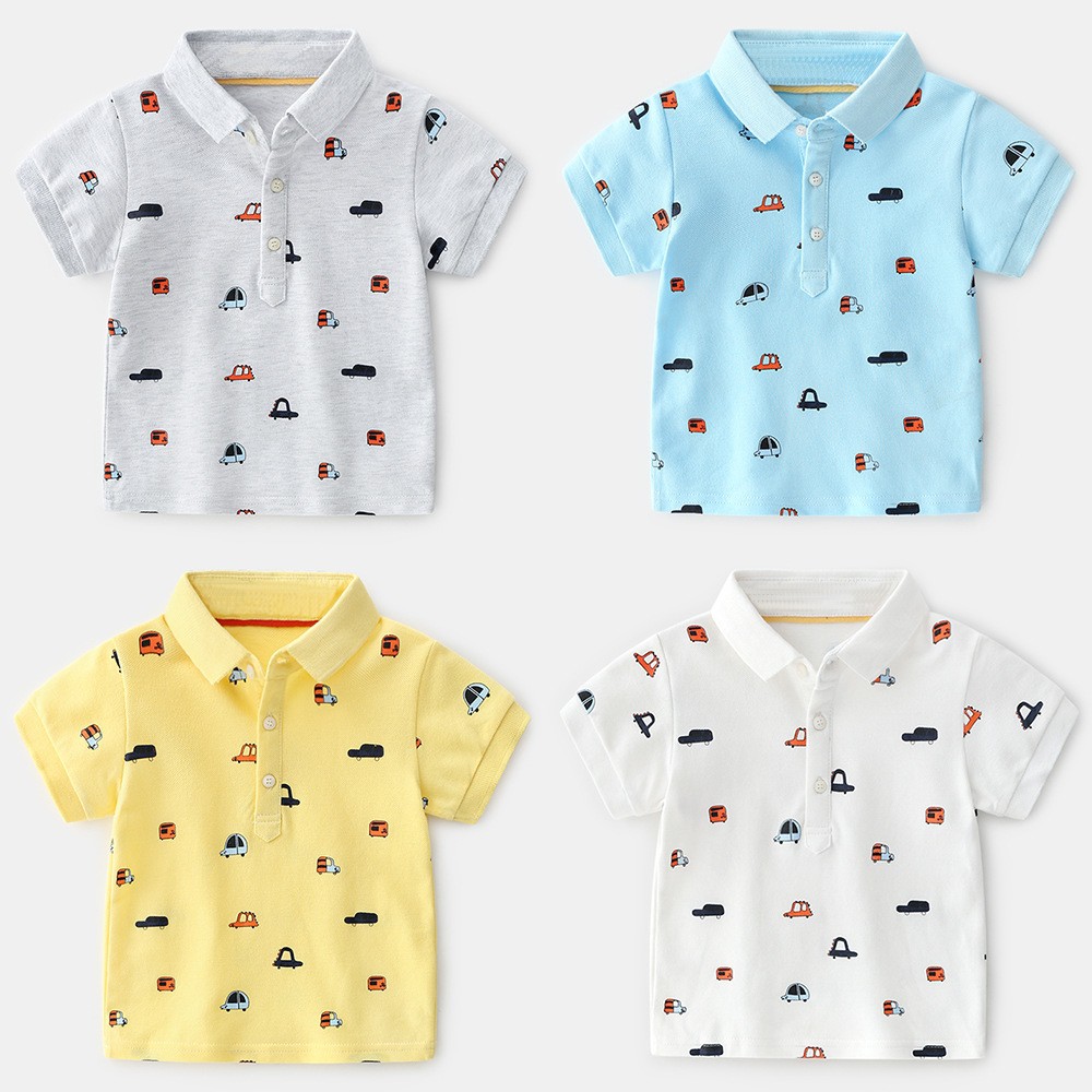 ÁO POLO BÉ TRAI 2,3,4,5,6 TUỔI HÀN QUỐC GIÁ RẺ POLOKIDS CỔ SỌC HỌA TIẾT HÌNH Ô TÔ ĐẸP 100% COTTON THOÁNG MÁT, MỂM MỊN