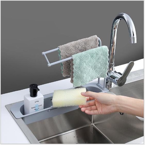 Giá để giẻ rửa bát trên bồn rửa bằng nhựa tiện lợi