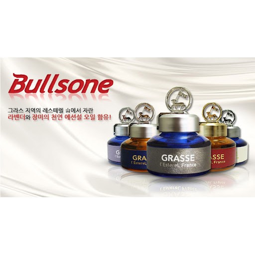 Nước Hoa Ô Tô Grasse White Musk Bullsone Korea 110ml (Xạ Hương trắng)