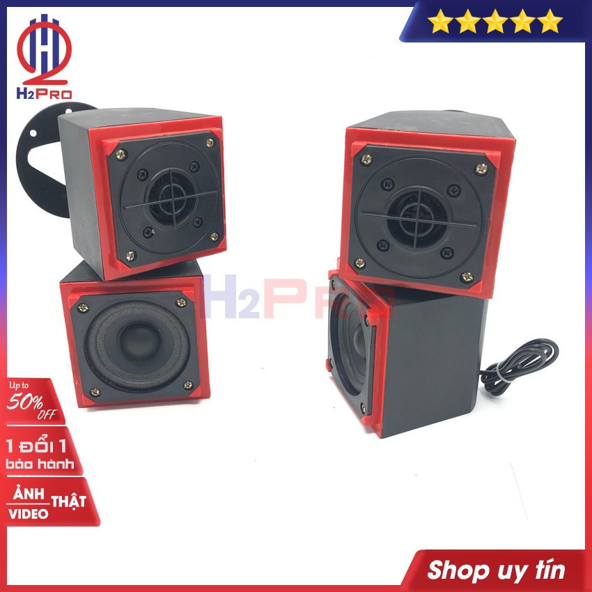 Bộ 4 loa 2 trung-2 treble Thumper AT-929 H2Pro cao cấp-150W-8 ôm-lời sáng-treble đanh, loa nâng tiếng treble-mid giá rẻ