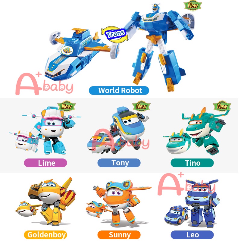 19cm Super Wings Headquarters Base Mô Hình Robot Biến Hình Chân Thật