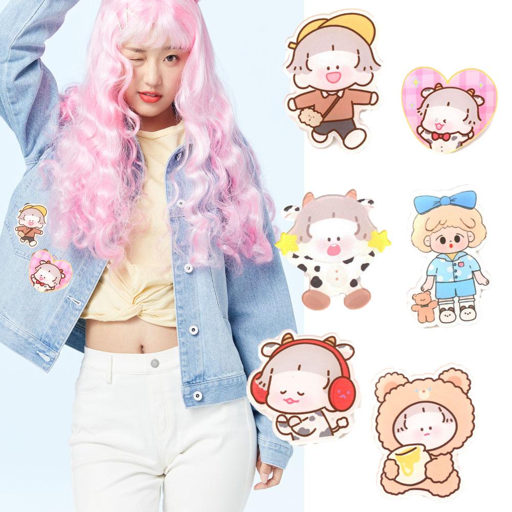 Huy Hiệu Cài Áo Hình Bánh Quy Và Hoa Hồng Dễ Thương