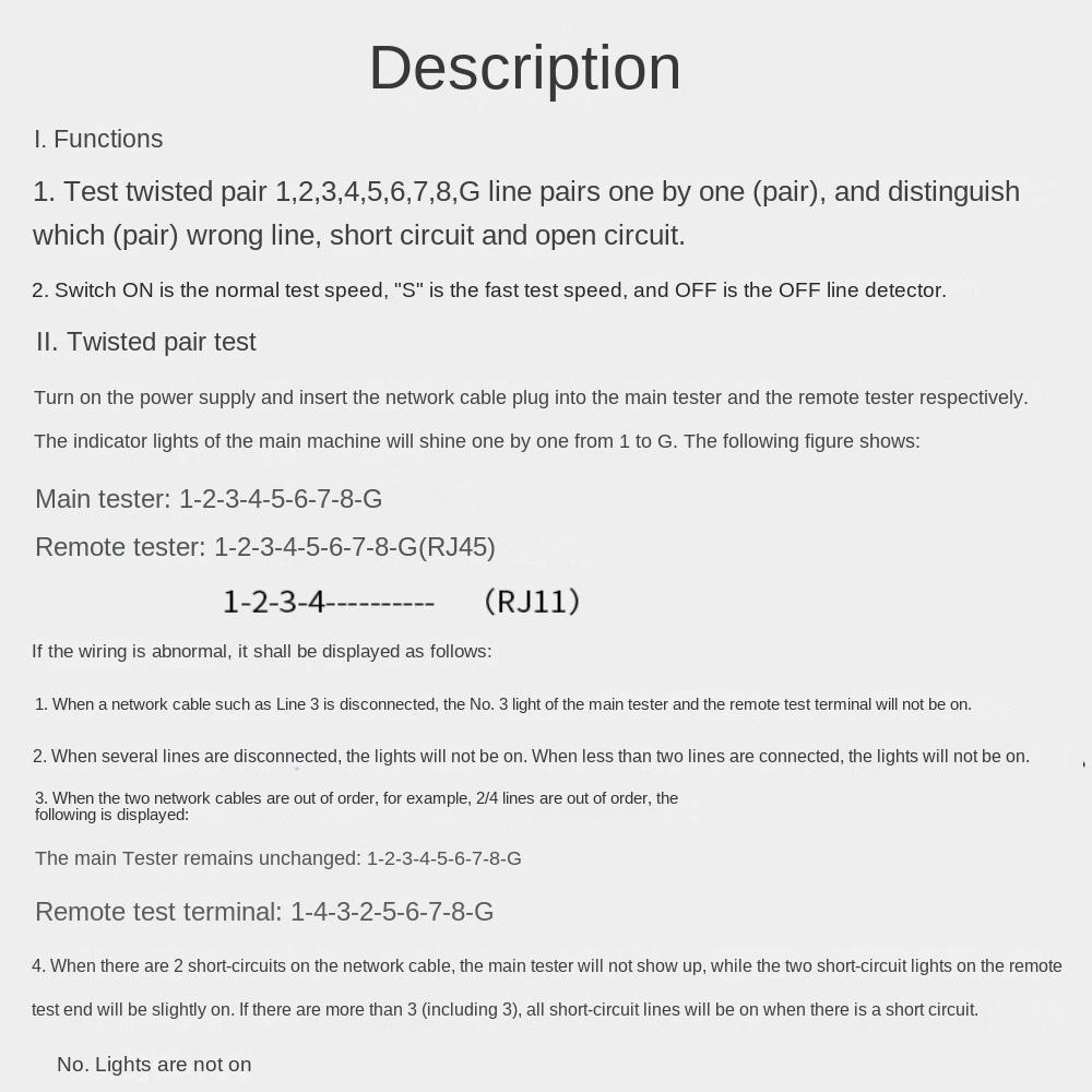 KRNY Dụng Cụ Kiểm Tra Cáp Mạng Điện Thoại Mới