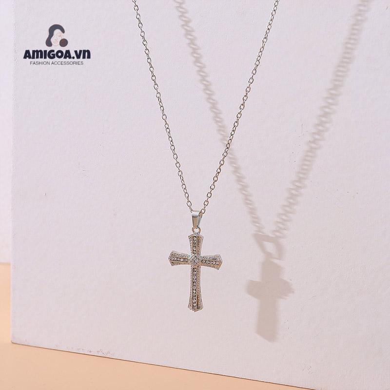 ✨✨Vòng cổ Dạng Chuỗi Xích Toàn Diện Đính Kim Cương Phong Cách Cổ Điển Sang Trọng Dành Cho Nam Nữ