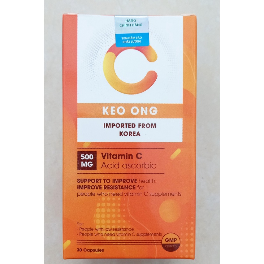 Viên uống Vitamin C( Keo ong) lọ 30 viên. Hỗ trợ tăng cường sức khỏe, nâng cao sức đề kháng (Hàng chính hãng)