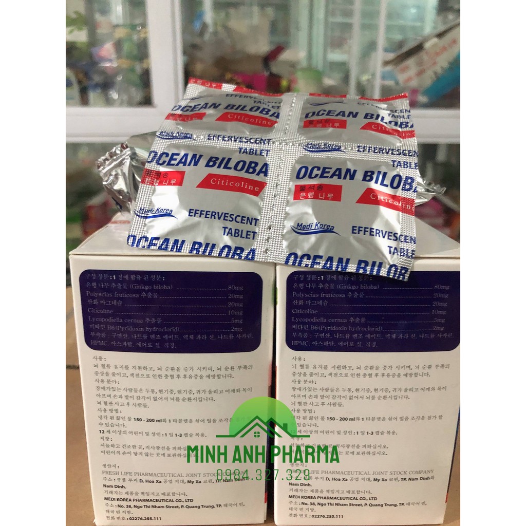 Viên sủi Dưỡng não OCEAN BILOBA