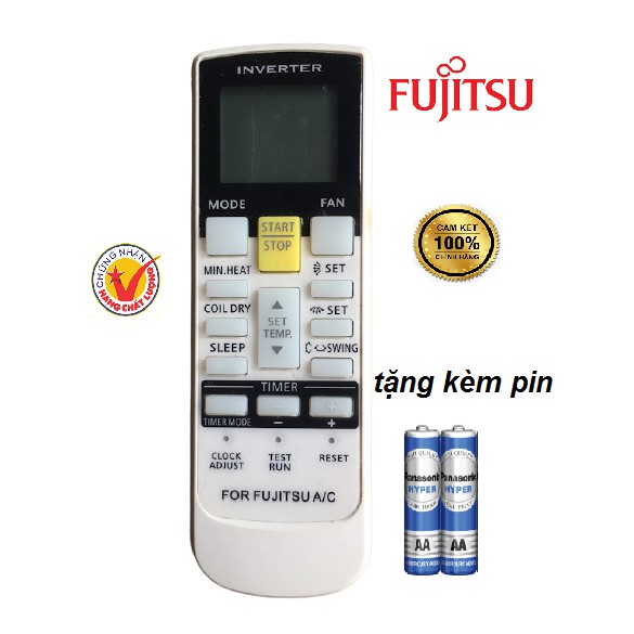 Remote Điều Khiển điều hòa Fujitsu 1 nút cam to,remote điều hòa Fujitsu đẹp